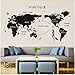 Produktbild Ljtao Reiseweltkarte Entfernbare Abziehbilder Kunst Hauptdekoration Fernsehhintergrund Tapete Wand Stickers140Cm * 80Cm