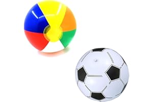 AJUNLKVDR Lot de 2 Ballon de Plage Gonflable,Ballon Enfant,Ballons d'eau Gonflables,Ballon de Plage,Jouet Ballon Gonflable,Piscine pour Structures Gonflables,Fête D'été Colorée,Petit Bébé Gonflable Coloré