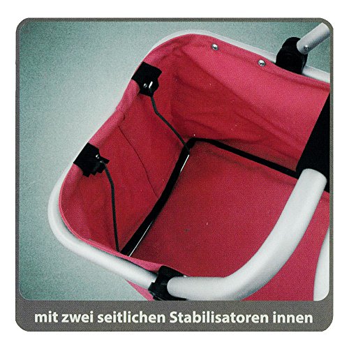 Einkaufskorb XL 32L faltbar Korb Einkaufstasche Tragetasche Tragekorb (Rot) - 3