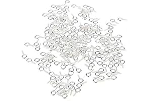 Angel Malone ® 100 Pieces of Mini Eye Pins Eyepins Hooks Eyelets Screw Threaded Bails Findings Silver Jewellery Making Findings UK Seller (100pcs Silver 8mm x 4mm)