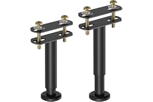 YELIKIT Patas de Cama Ajustables 18-33 cm, Negras para Muebles, Gruesas de Acero para Armario, Mesa y Manualidades