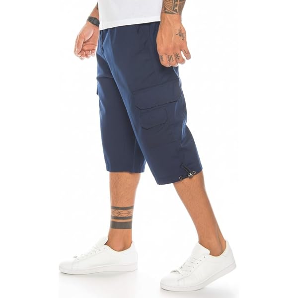 Herenshorts, korte broek voor heren, cargozakken, stoffen
