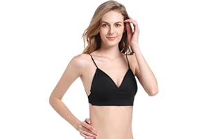 BKEPDY Soutien Gorge Femme Dos Nu Invisible Sexy Soutien Gorge sans Armature Femme en V Brassiere Bas du Dos Convertible en Soutien-Gorge Taille Basse pour Femmes