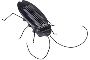 ZERODIS Solar Insect Toy, Mini Magic Solar Energy Powered Cockroach/Grasshopper Novelty Tricky Intelligence Toys Funny Gift for Children (Cockroach)