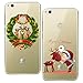 Produktbild Yokata [2 Packs] Merry Christmas Serise, Huawei P8 Lite 2017 Hülle Weihnachten, Transparent Weiche Silikon Handytasche Handyhülle Schutzhülle TPU Handy Tasche Schale Etui Weich Silicone Bumper Ultra Dünn Slim Durchsichtig Premium Kratzfest Kreative Christmas Gift Motiv Muster Clear Backcover Schutz für Huawei P8 Lite 2017 (5,2 Zoll) Case Cover - Weihnachtsglocken + Weihnachtskinder und Hirsche