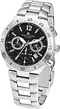 JACQUES LEMANS Herrenuhr Dover  Metallband massiv Edelstahl  Chronograph 1-1837F