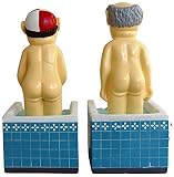 Loriot Buchstützen ‚Herren im Bad‘, 17 cm, bunt - 5