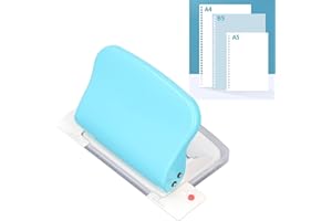 Telituny Máquina de Encuadernación de Papel Portátil, Perforadora Papel 10 Agujeros para Tamaños A4 B5 A5 A7 B4, Encuadernadora Espiral de Hoja Suelta Redonda Portátil para Escuela Oficina Hogar