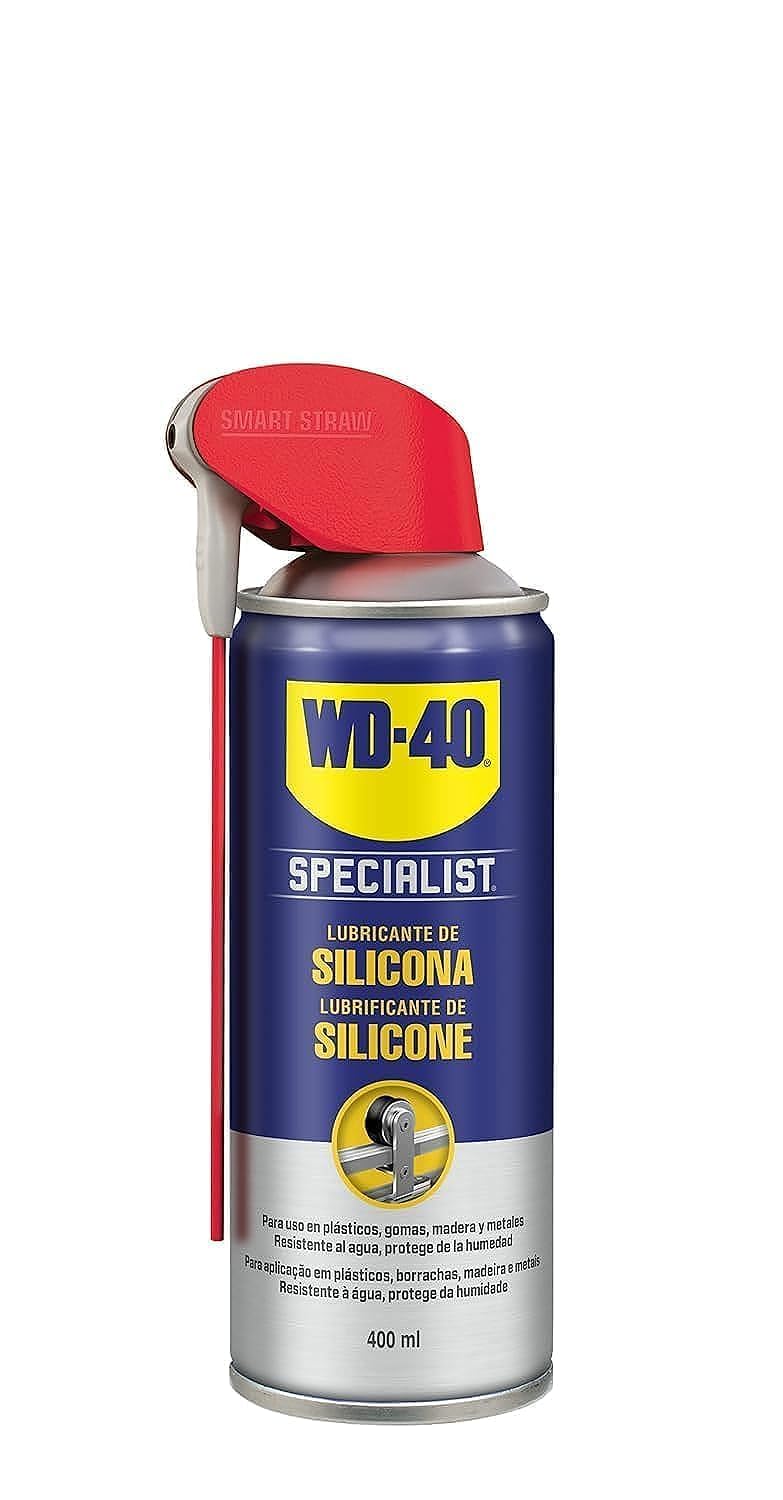 WD-40 Specialist - Lubricante de silicona - Fórmula resistente a altas presiones, protege de la humedad, previene óxido y corrosión - Pulverizador Doble Acción 360º - 400 ml