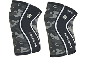 BB BANBROKEN Rodilleras Crossfit | Soporte para menisco y ligamento | Compresión para Levantamiento de peso, Entrenamiento funcional y Running | Neopreno antideslizante | 5mm | 2 uds | Unisex