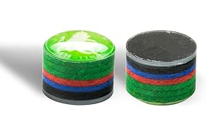 KONLLEN Rainbow Billiards Tip with Clear SX/SS/S/M/MH/H 11mm/14mm Pool Cue Tip 9 Layers of Pigskin Cue Head Accessory 1 Piece