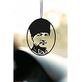Araba S&uuml;s&uuml; Metal Gazi Mustafa Kemal Atat&uuml;rk Dikiz Aynası S&uuml;s&uuml; Ger&ccedil;ek Sil&uuml;et Oto Aksesuar