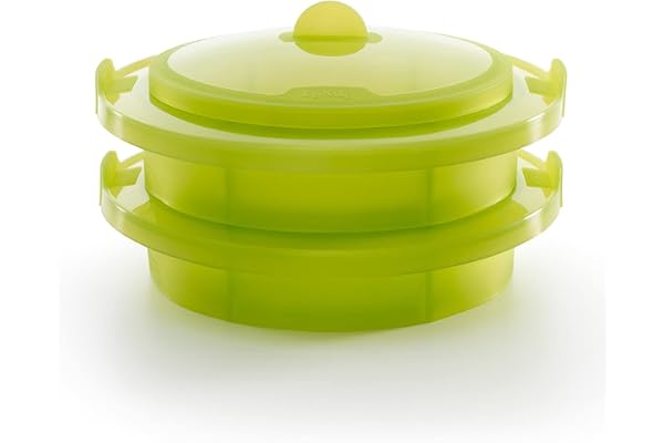 Lékué Cuit Vapeur Silicone Vert 22 cm