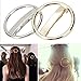 Bluelans® Circle Hairpin Gold Tone Round Hair Clip Clamp (Gold)