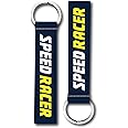 SIGNOOGLE 1 Pcs Speed Racer Multicolored Lanyard Keychain Holder For All Bikes Cars Rider Boys Girls Keychains Tag Holder (6 x 1 Inch)