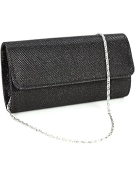 Clasichic Glitter Damen Clutch Bag Handtasche Party Hochzeit Abendtasche Kettentasche Brauttasche