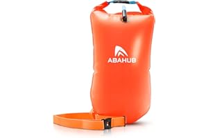 Abahub Swim Buoy Tow Float Dry Bag,Open Water Swimming Float,Swim Buoy with Storage Waterproof Inflatable Dry Bag Safety Float for Water Sports, Triathletes, Kayakers and Snorkelers