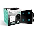 Kamonk Smart Touch Switch Curtain, Wi-Fi Enabled, No Additional Hubs, No Automation related Wiring, Compatible with Amazon Alexa and Google Assistant, Add shortcuts to Siri & Kamonk App (Black)