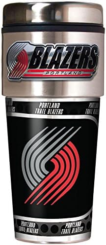 Great American NBA Portland Trail Blazers Metallic Travel Tumbler, 16-Ounce