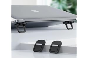 XiaZhiZhen Supporto per computer portatile mini in lega di zinco per computer portatile, invisibile, pieghevole, portatile, posteriore, appiccicoso, supporto per il raffreddamento