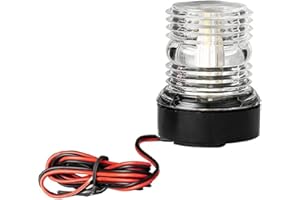Yililay Navigation Lights LED Boat Anchor 360 Degree All Around Round Marine Light Signal Lamp for Yacht Sailboats White