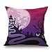 Produktbild POPRY Europa und Amerika Halloween, seltsame Kissen, Baumwolle und Leinen Kissen, Fürchten Kürbis Kissen, Kissen, Sofa Kern, 45x45cm, h