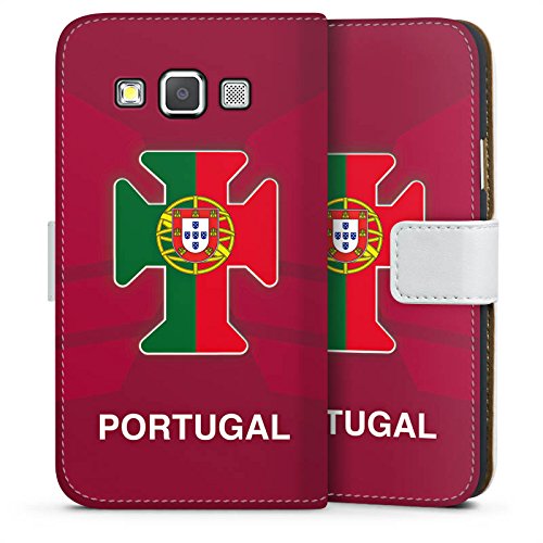 Samsung Galaxy A3 (2015) Tasche Hülle Flip Case Portugal EM Trikot Fußball Europameisterschaft