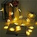 Produktbild MASUNN 5M 20 LED Schneeflocke Bling Solar Fairy String Lights Christmas Outdoor Party Multicolor Lampe-warm White