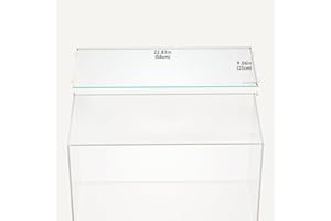 LANDEN 4mm Thick Clear Glass Aquarium Lid,Includes 4 Clips for Secure Placement, 580 x 230mm,(22.83x9.06 inches) for 583-585mm Inner Length Aquariums,Adapted to SD603036/SL603018