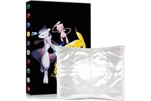 QIFAENY Classeur Carte, Albums pour cartes à collectionner, Titulaire Porte Cartes 4 Poche, Rangements pour cartes, Livre de Protection Cartes, 30 Pages Capacité de 240 Cartes(N3)