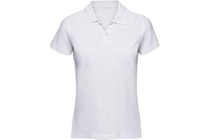 CHEMAGLIETTE! Polo Donna Manica Corta - Maglia Abbigliamento da Lavoro, T Shirt 100% Cotone Piquet, Maglietta Tinta Unita con Colletto e Bottoni