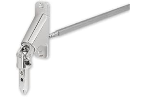 Gelenklager für Kurbelgetriebe, Schwenkbereich 90° (Grad), Platte 85 x 23 mm, vernickelt, inkl. Vierkantstab 300 mm x 6 mm, von EVEROXX®