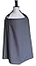 BebeChic * Top Quality 100% Cotton * Breastfeeding Covers * Boned Nursing Tops - with Storage Bag - slate grey / white dot