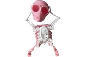 VORAE Dancing and Swinging Skull Toy, 3D Funny Dancing Skeleton Toy for Desktop Ornament (Pink)