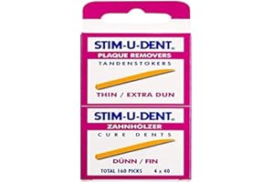STIM-U-DENT Stuzzicadenti Stimolatori Sottili, 4 x 40 Pezzi