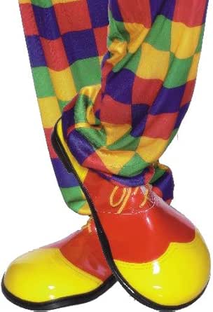 Smiffy's Adult's Unisex Clown Shoes, Yellow and Red, One Size, 25519 (US)