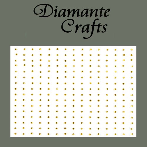 240 x 1mm Gold Diamante Self Adhesive Rhinestone Body Nail Vajazzle Gems - created exclusively for Diamante Crafts