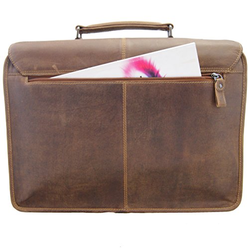 BARON of MALTZAHN Laptoptasche Aktentasche Lehrertasche RUBENS aus braunem Leder   Lederpflege