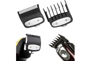 CLAMBER PEINES GUIA PARA MAQUINAS WAHL CORTE PELO peines compatibles con maquinillas WAHL (Peines)1,5 mm y 4,5 mm Kit de recortador barba (2PCS, Negro)
