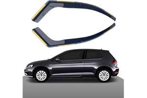 Haibak Wind Deflectors Set Compatible With VW Golf MK7 3 Doors Hatchback 2Pcs 2013-2019 Tinted in Channel Fitment