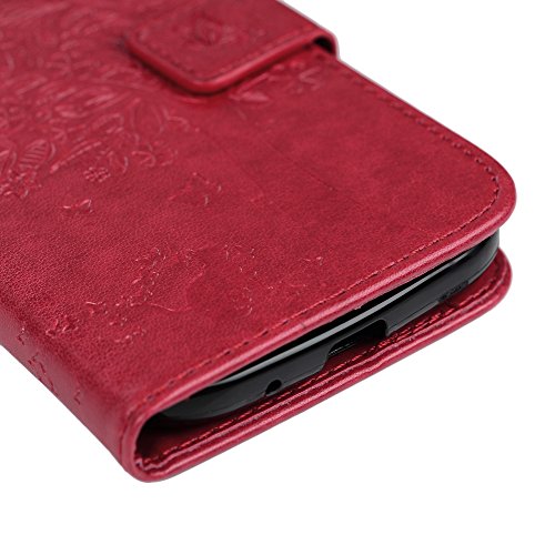 Badalink H  lle f  r Samsung  Galaxy Grand Neo i9060 H  lle Schutzh  lle Bunt Druck PU Leder Flip Wallet Case Brieftasche mit Magnetverschluss B  ume 