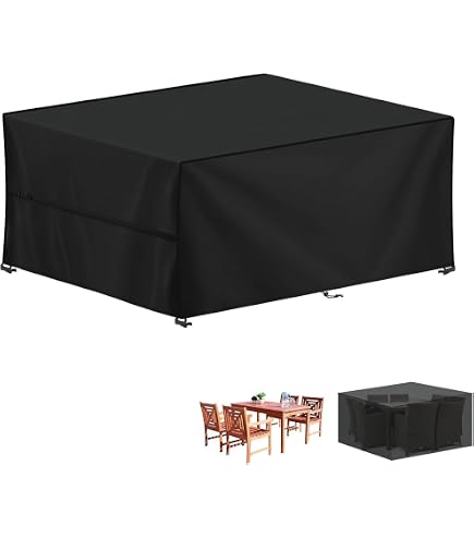Copertura Impermeabile E Anti-UV Per Mobili Da Giardino – 350x180x70 Cm, Con Cinturino Antivento E Coulisse Regolabile