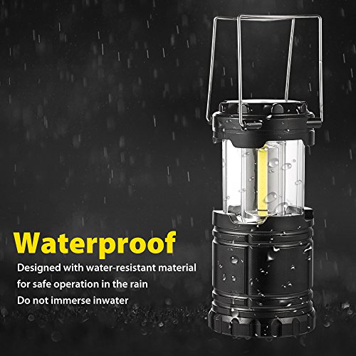 Camping lampe, Elekin Superhelle Led Camping laterne, Tragbar für Outdoor, Camping etc., IPX4 Wasserdicht, Faltbare, Streckbare Lampe - 3