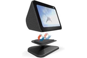 HidWee Smart Display Soporte ajustable para Echo Show 5 (3ª generación), soporte magnético para Echo Show 5 3ª generación, con rotación de 360 grados, función de inclinación y base antideslizante