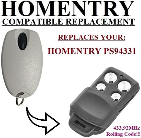 HOMENTRY PS94331 Compatible With Remote Control, 3 Channels 433.92 MHZ Rolling Code Transmitter High Quality Best Price.