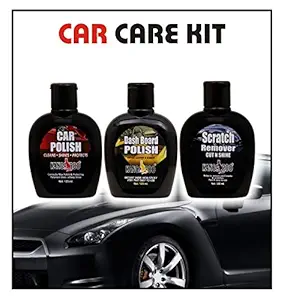 Kangaroo Car Polish 125ml + Dashboard Polish + Scratch Remover 100ml + 2 Foam Pads