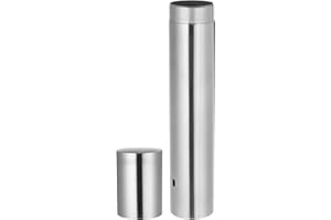 DIYEAH Certificate Holder, Birth Certificate Tube Silver-Plated Smooth Tube Poster Tube Stainless Steel Certificate Storage Tubes Scroll Painting Storage Box Document Storage