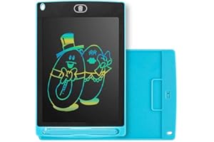 MIKVAR LCD Drawing Tablet for Kids or Adults, 8.5 inch Multi-Colour Writing & Drawing Pad/Drawing Board Educational Toy, Doodle Scribbler with Pen (Blue)