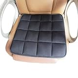 EQLEF® Auto Sitzkissen,Natürliche Bambus-Kohle-Polster Bürostuhl Kissen Auto Sitzkissen Anti-Skid Kissen - Schwarz