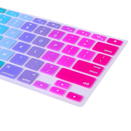 MacBook Tastatur Cover, ttrees Silikon Tastatur Haut umfasst die Colorful Aufkleber Protector (US Layout) für MacBook Pro 33 cm 38,1 cm 43,2 cm (mit oder ohne Retina Display) und MacBook Air 33 cm Laptops - 4